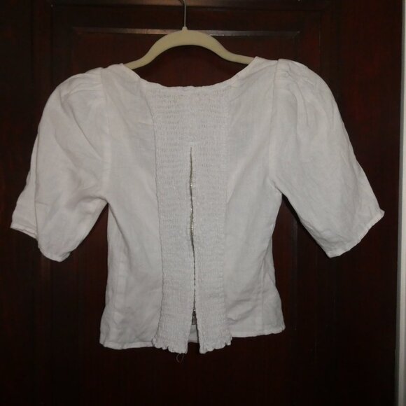 Reformation Linen Button-Detail Top – Size Small - Picture 5 of 6
